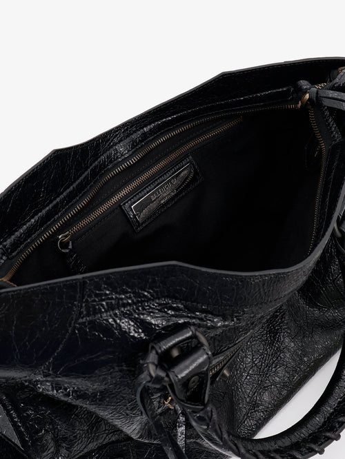 Balenciaga Le City Medium leather handbag - Black