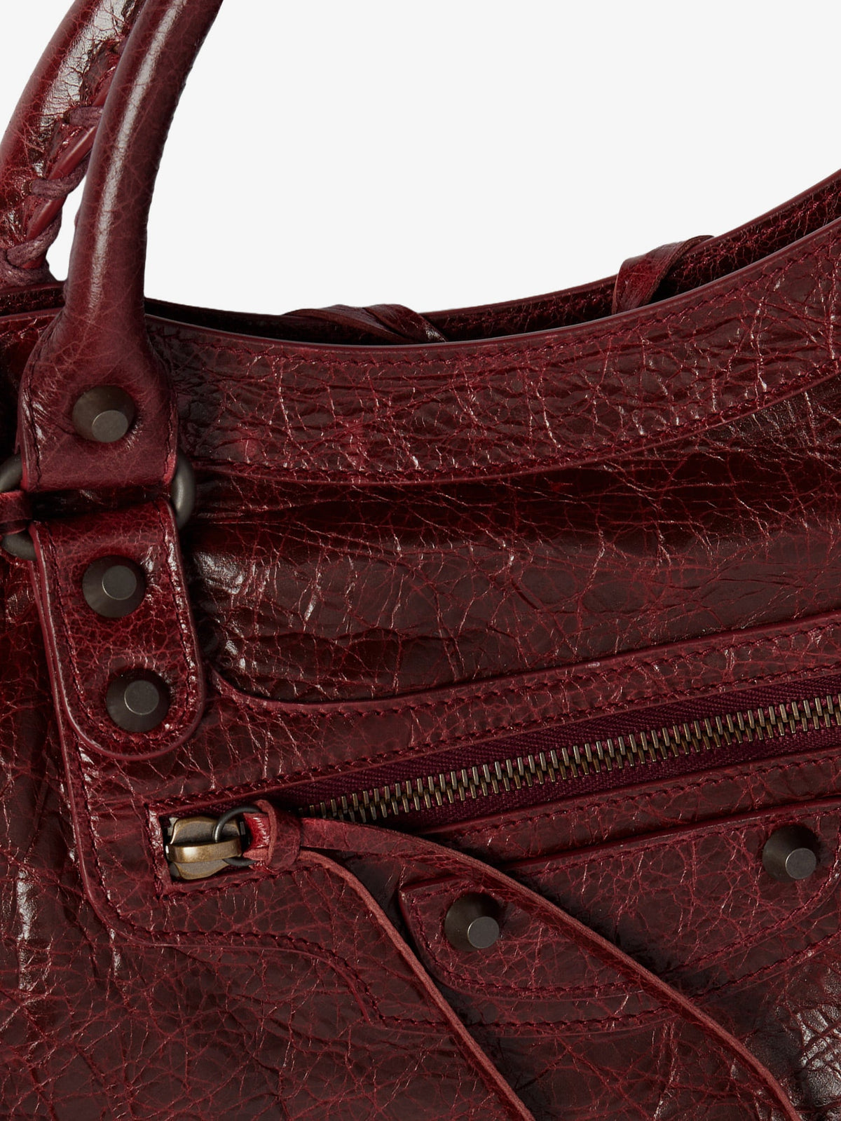 Balenciaga Le City Medium leather handbag - Merlot