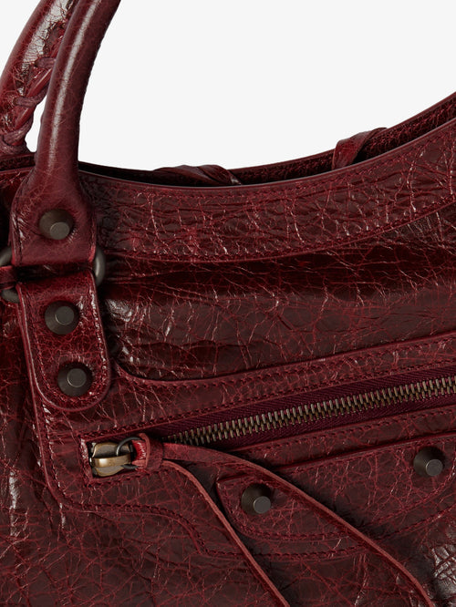 Balenciaga Le City Medium leather handbag - Merlot
