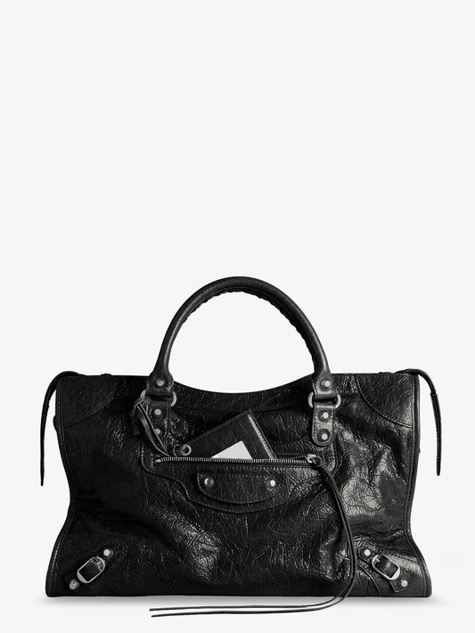 Balenciaga Le City M leather crossbody bag - Black