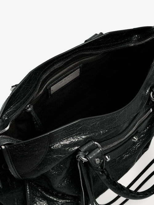 Balenciaga Le City M leather crossbody bag - Black