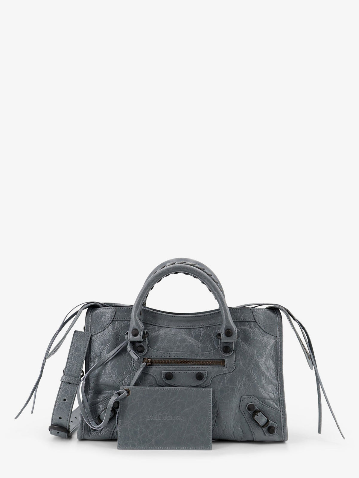 Balenciaga Le City Bag S leather crossbody bag - Bluegrey