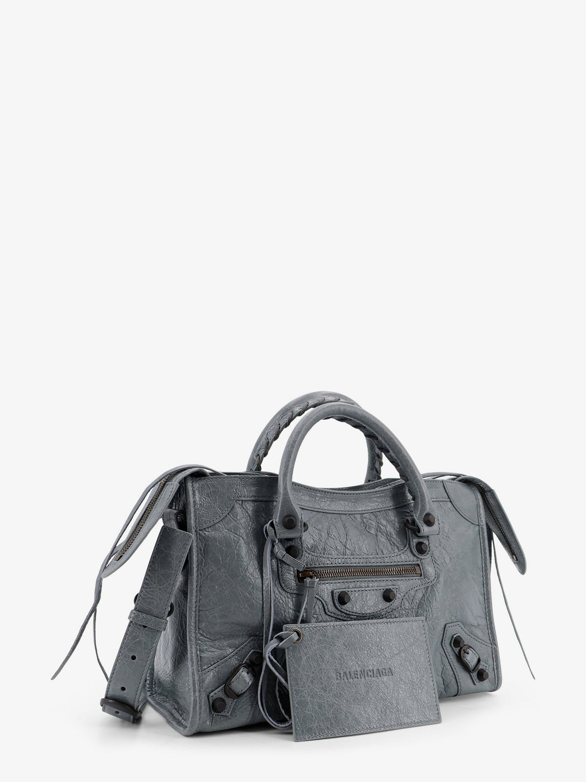 Balenciaga Le City Bag S leather crossbody bag - Bluegrey
