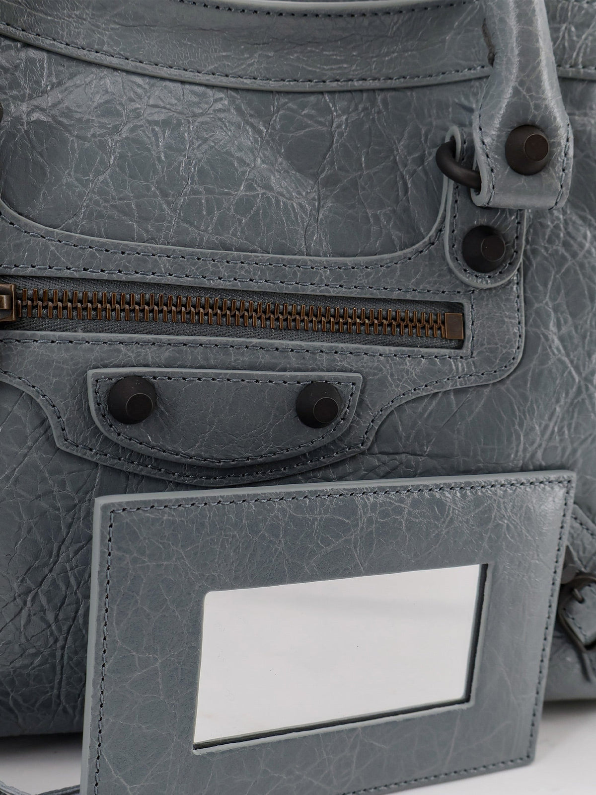 Balenciaga Le City Bag S leather crossbody bag - Bluegrey