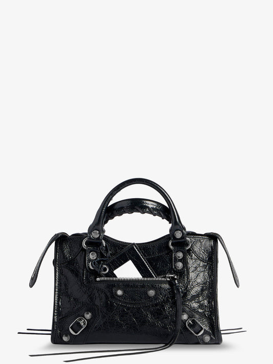 Balenciaga Le City Mini Arena Leather handbag - Black