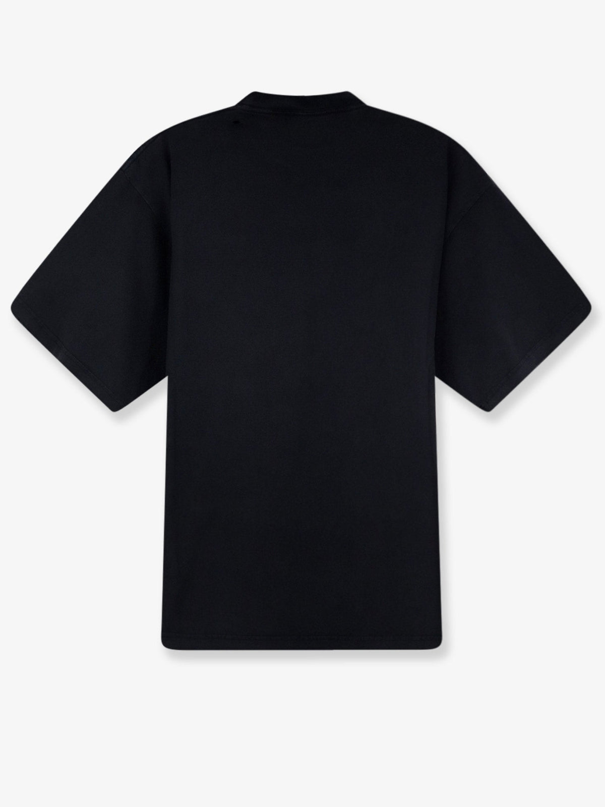 Balenciaga Cotton T-shirt with front logo print - Fadedwashedblack