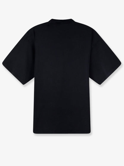 Balenciaga Cotton T-shirt with front logo print - Fadedwashedblack