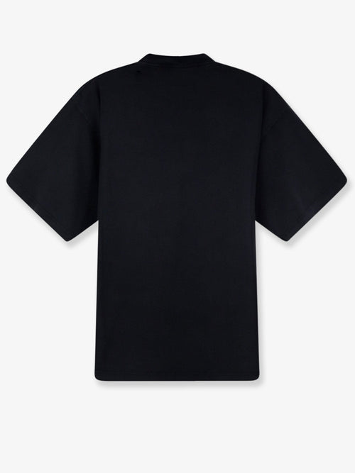 Balenciaga Cotton T-shirt with front logo print - Fadedwashedblack