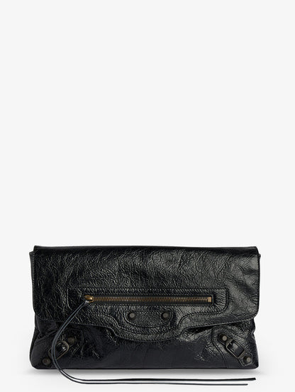 Balenciaga Le City leather clutch bag - Black