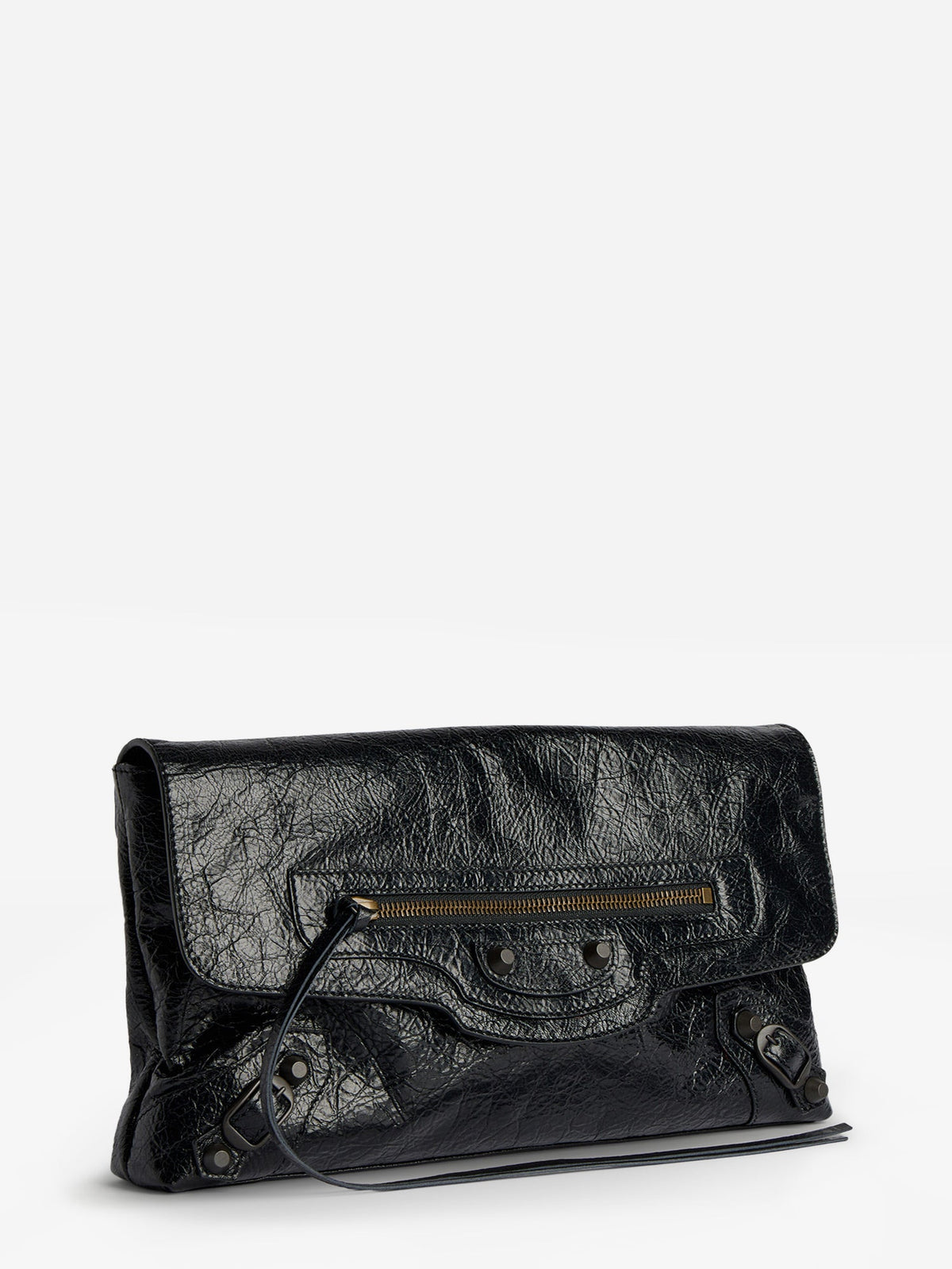 Balenciaga Le City leather clutch bag - Black
