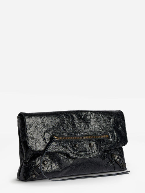 Balenciaga Le City leather clutch bag - Black