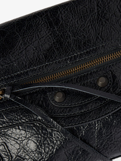Balenciaga Le City leather clutch bag - Black