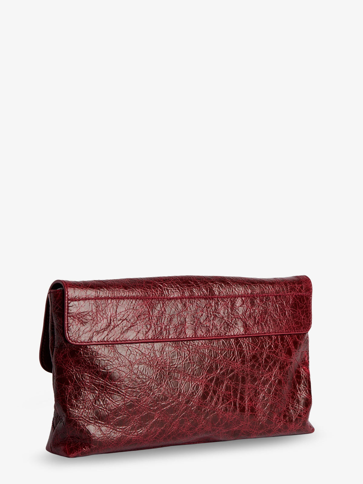 Balenciaga Le City leather clutch - Merlot