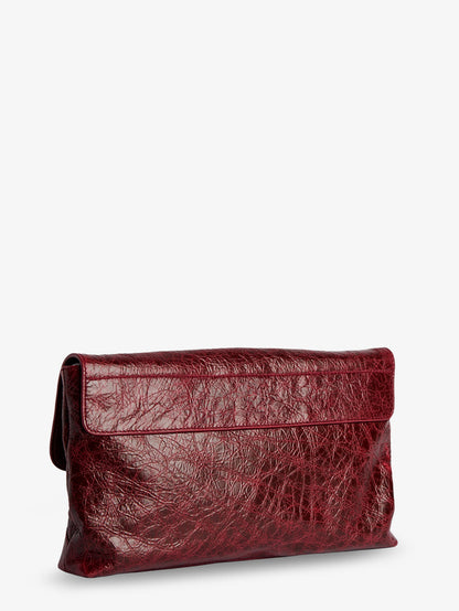 Balenciaga Le City leather clutch - Merlot