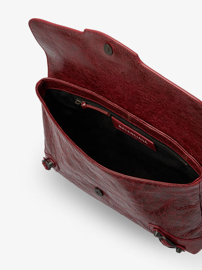 Balenciaga Le City leather clutch - Merlot