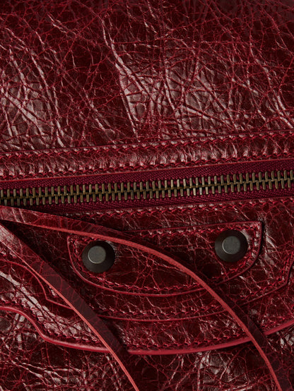 Balenciaga Le City leather clutch - Merlot