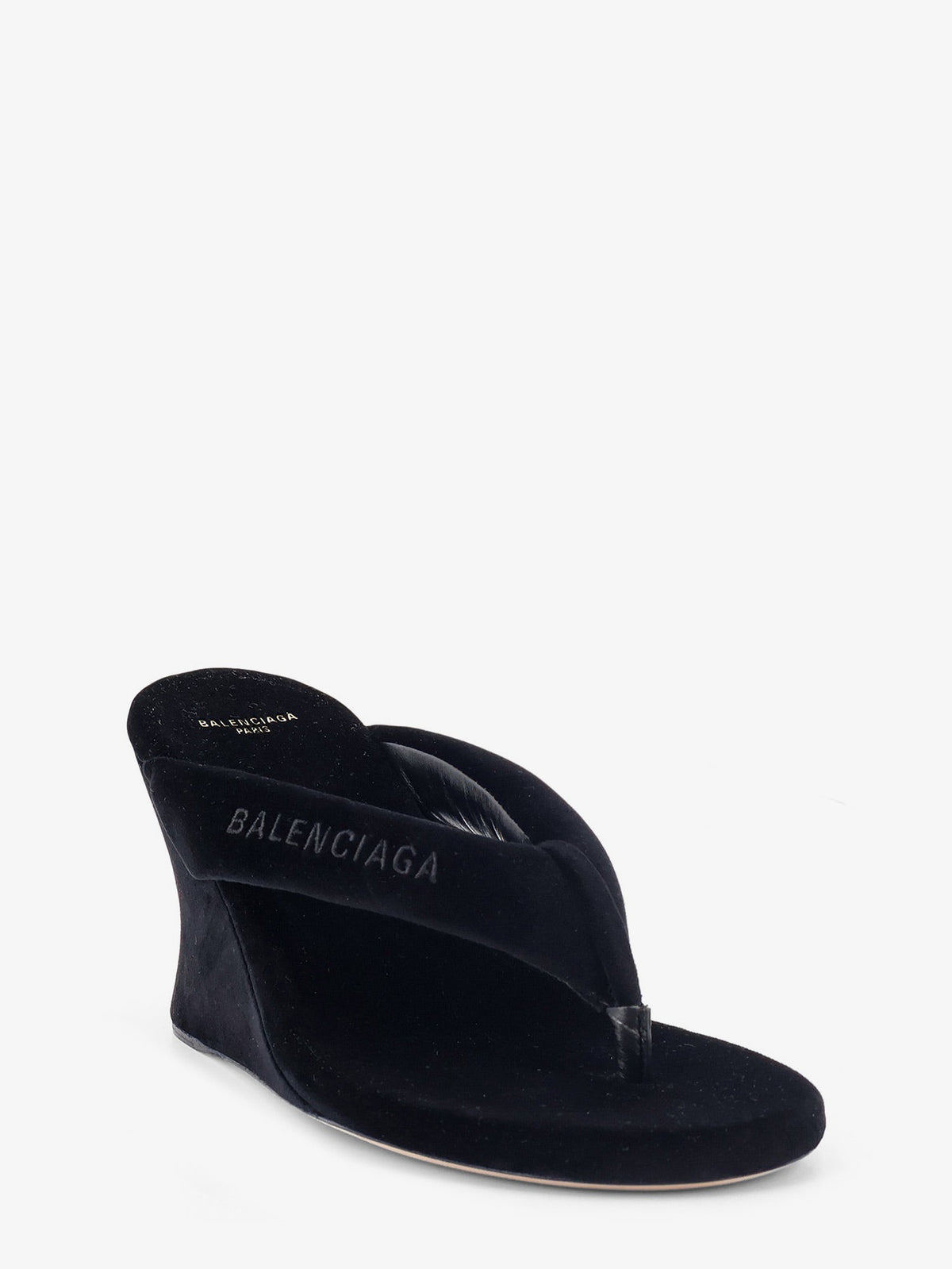 Balenciaga Gaeta velvet sandals - Black