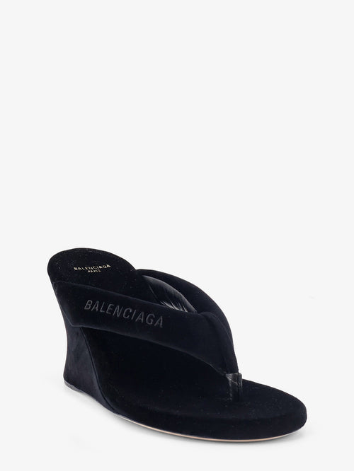 Balenciaga Gaeta velvet sandals - Black