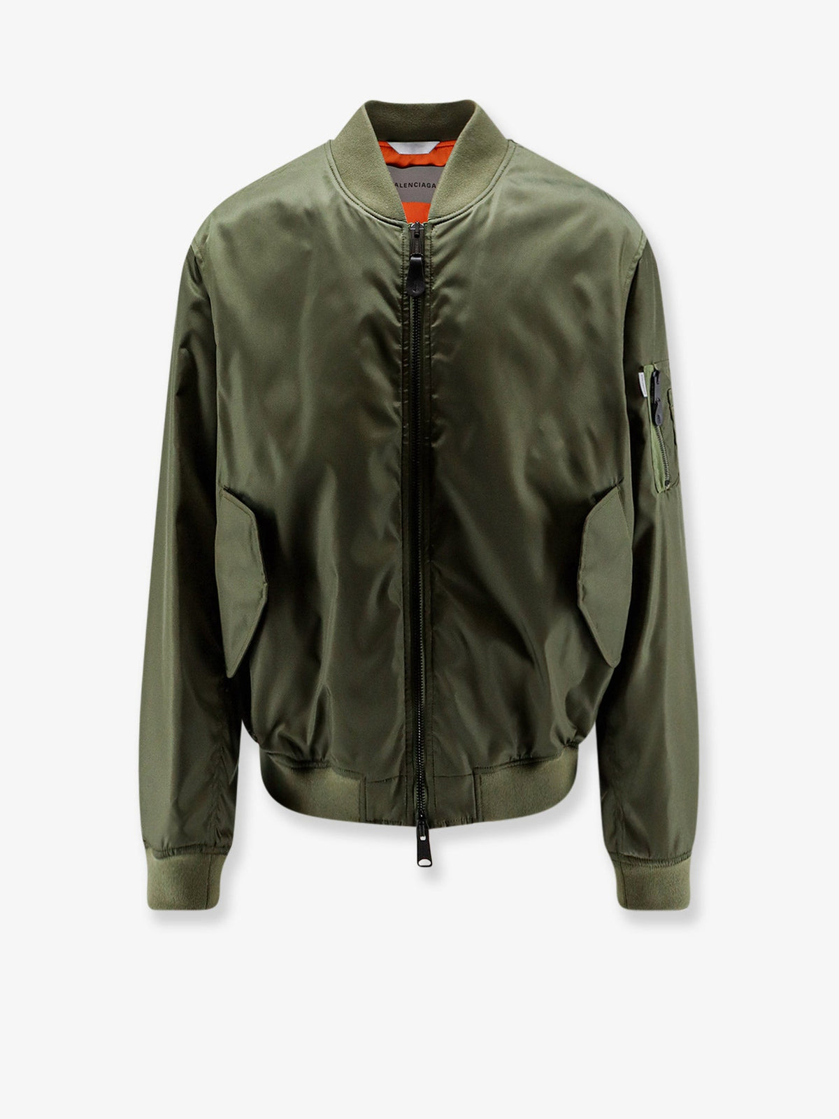 Balenciaga Nylon bomber with orange lining - Khaki