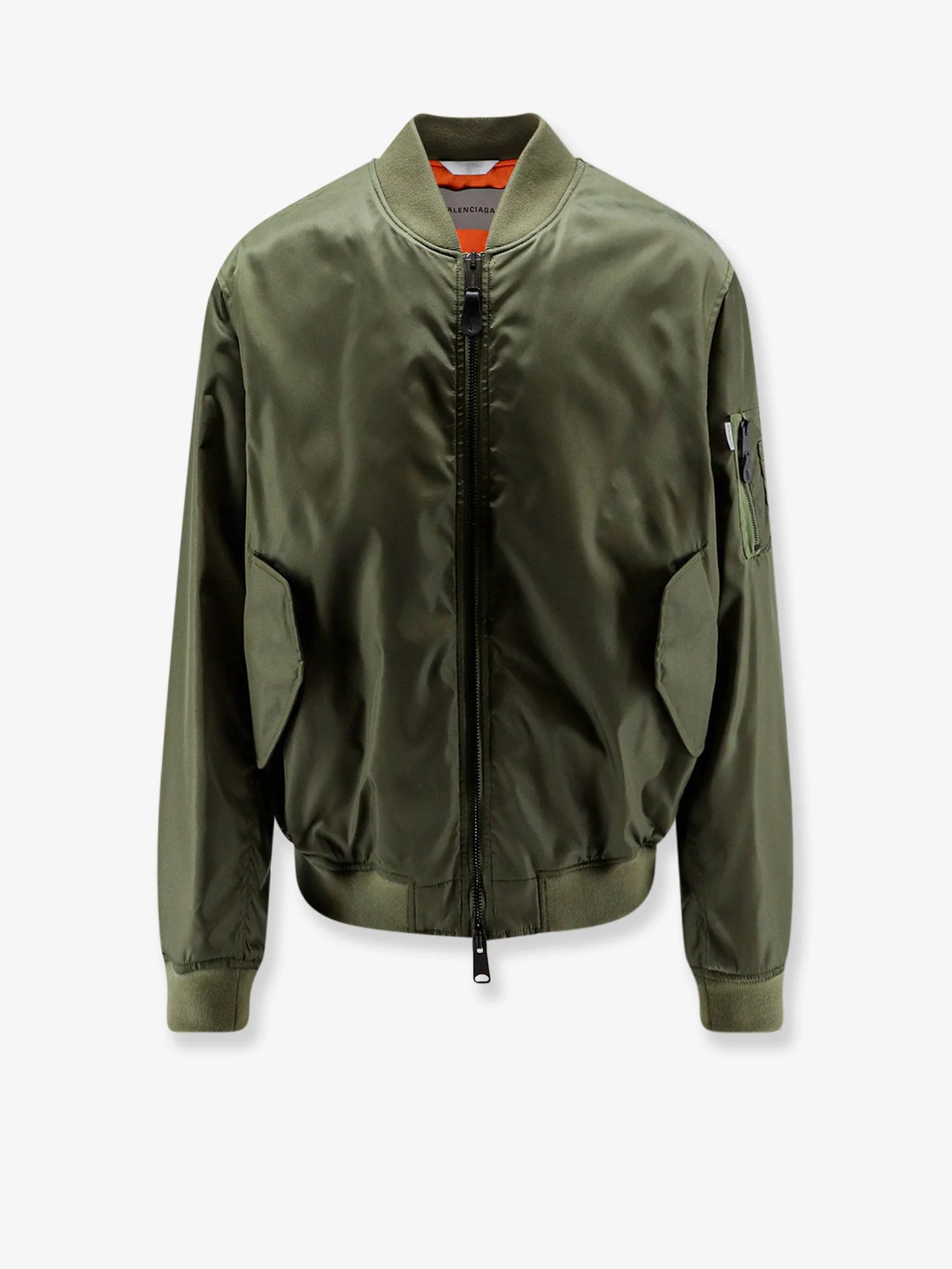 BALENCIAGA - Nylon bomber with orange lining