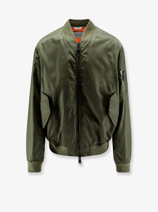 Balenciaga Nylon Bomber With Orange Lining
