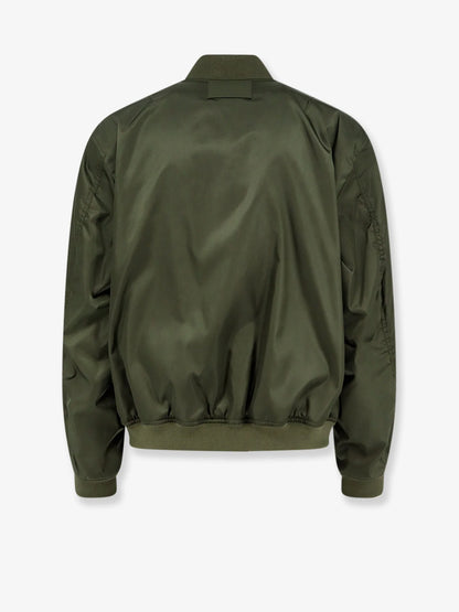 BALENCIAGA - Nylon bomber with orange lining