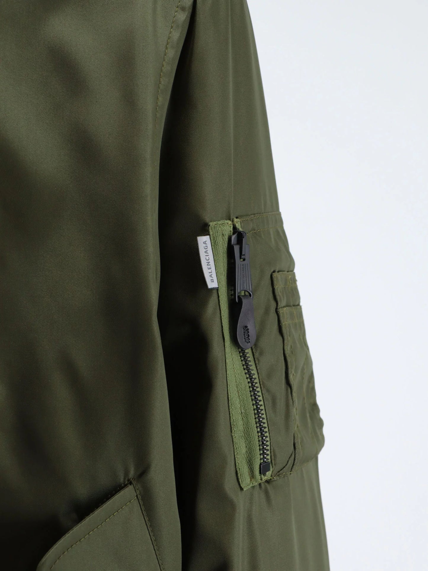 BALENCIAGA - Nylon bomber with orange lining