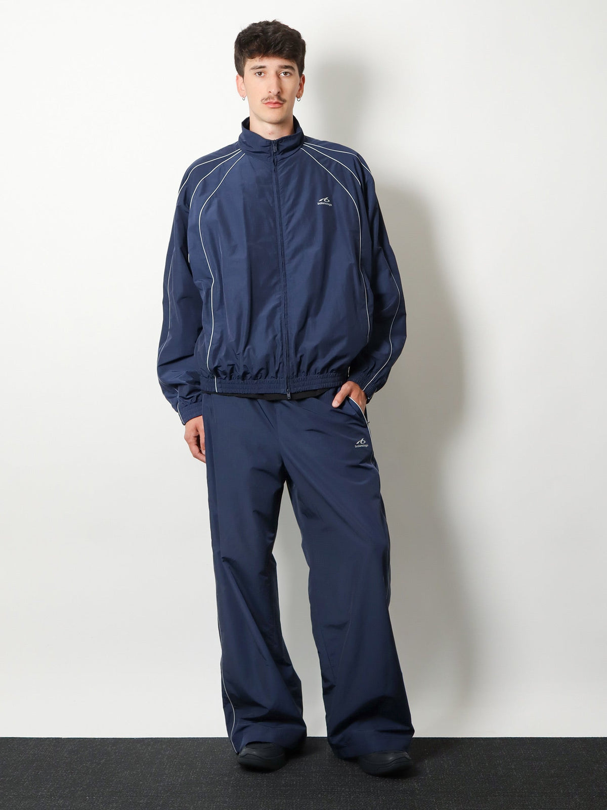 Balenciaga Tracksuit Jacket with logo - Newdarknavy