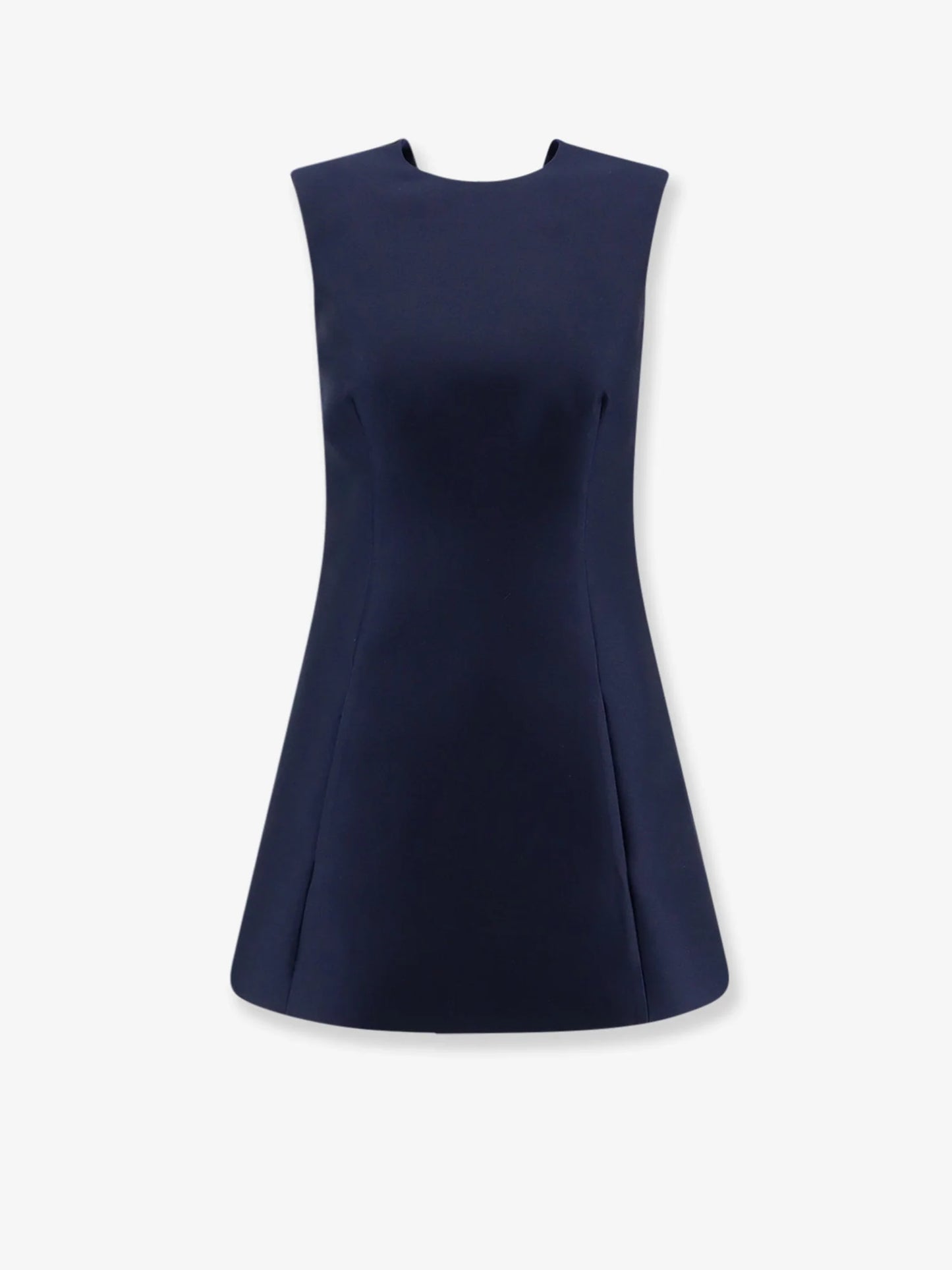 BALENCIAGA - A-line merino wool and silk blend short dress