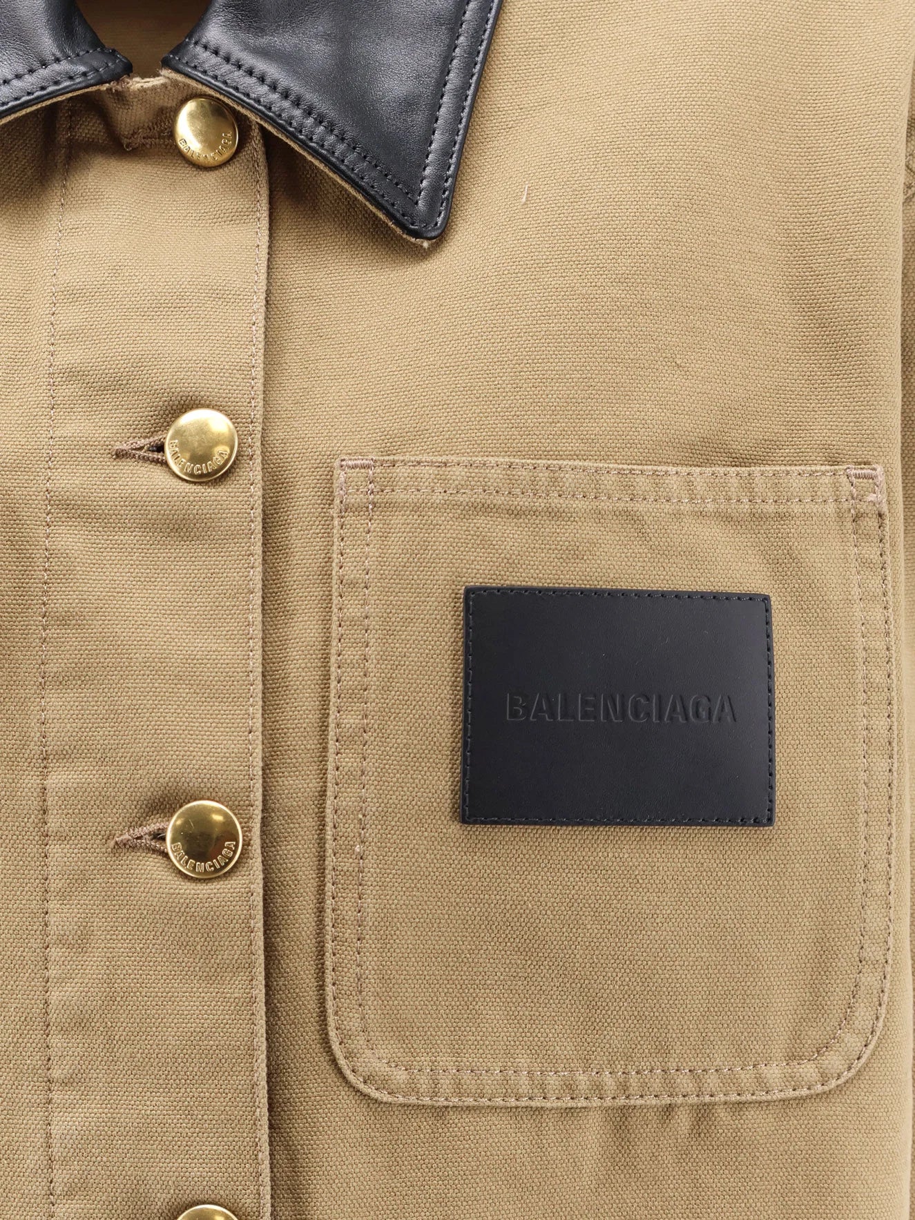 BALENCIAGA - Workwear Cropped Canvas Jacket