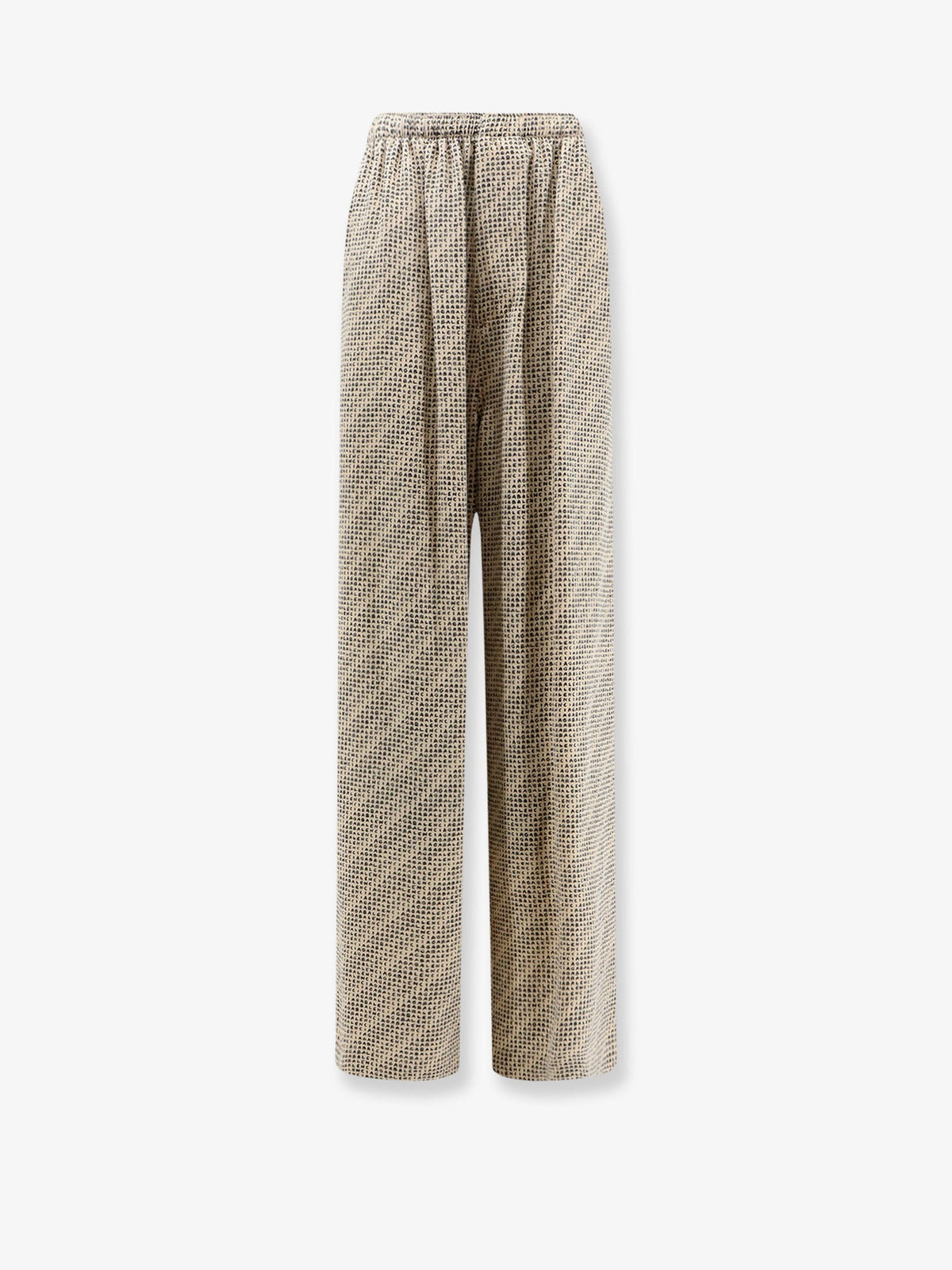 Balenciaga Monogram silk trousers - Beigeblack