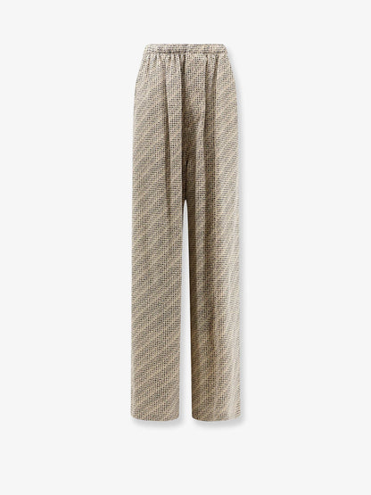 BALENCIAGA - Monogram silk trousers
