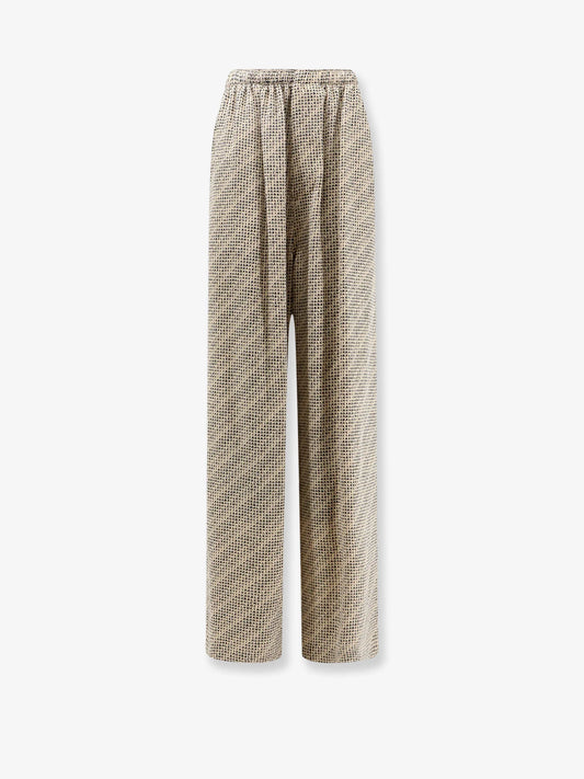 Balenciaga Monogram Silk Trousers
