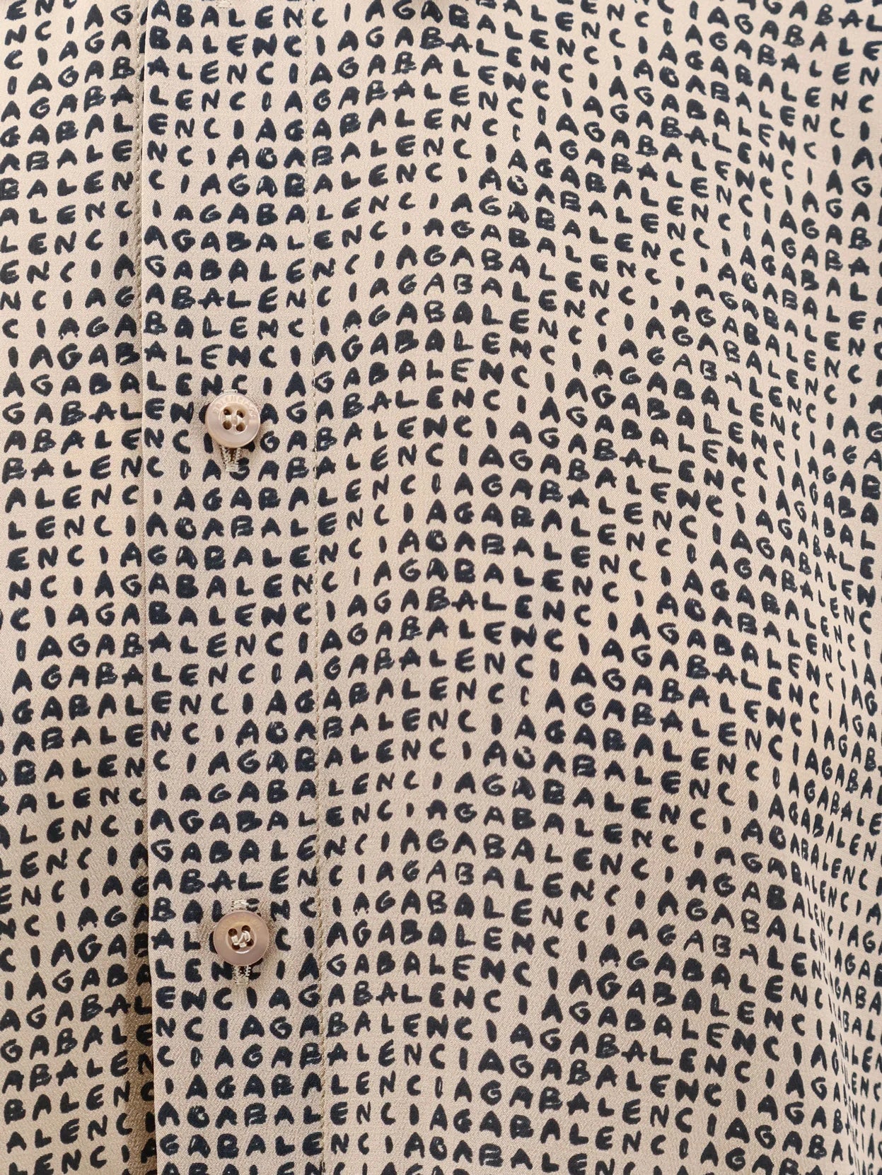 BALENCIAGA - All Over Print Silk Shirt