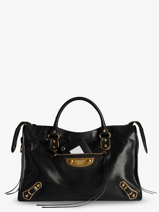BALENCIAGA - Le City Uptown leather handbag with stud detail