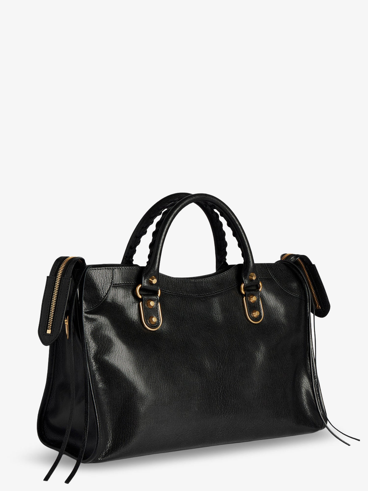 Balenciaga Le City Uptown leather handbag with stud detail - Black