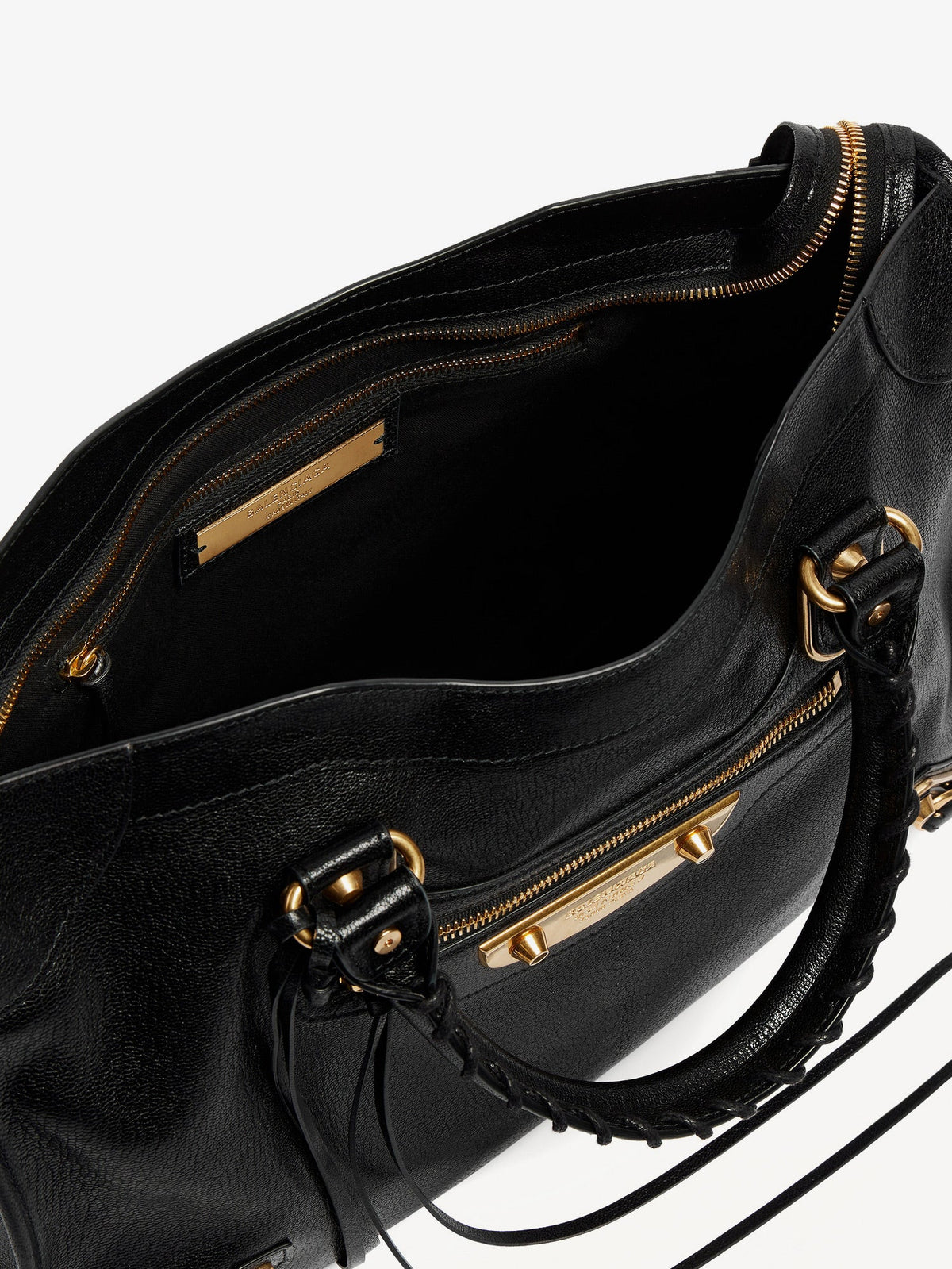 Balenciaga Le City Uptown leather handbag with stud detail - Black