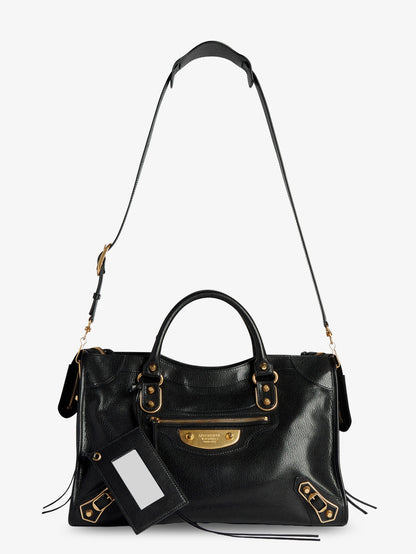 Balenciaga Le City Uptown leather handbag with stud detail - Black
