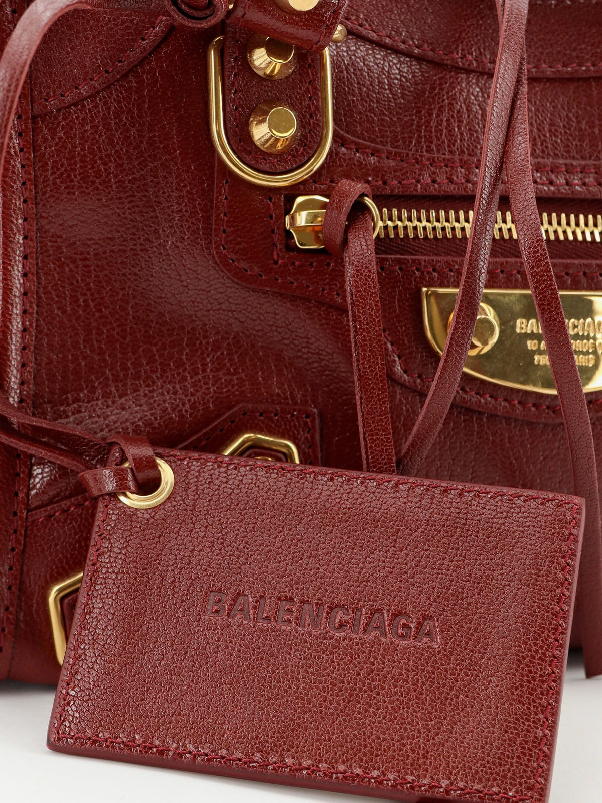 Balenciaga Le City Uptown Mini leather handbag - Ruby