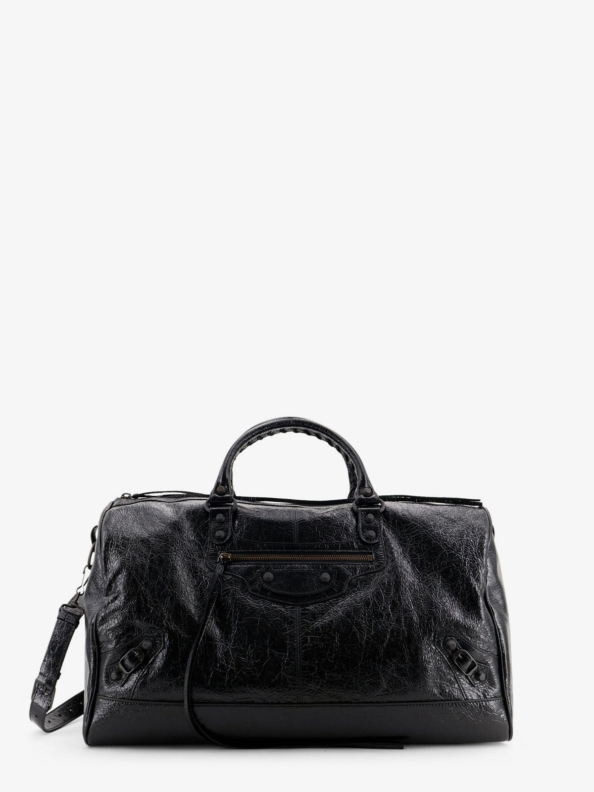 Balenciaga Le City Boston L Leather Handbag - Black