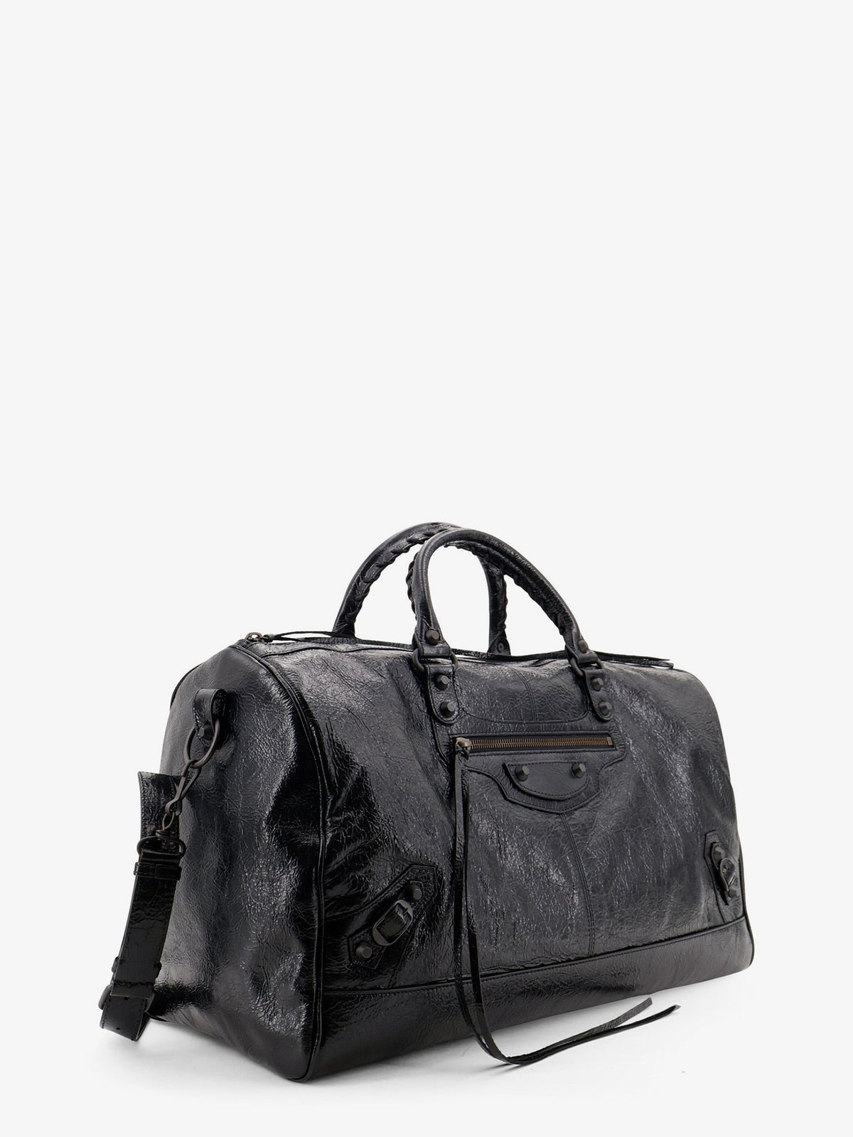 Balenciaga Le City Boston L Leather Handbag - Black
