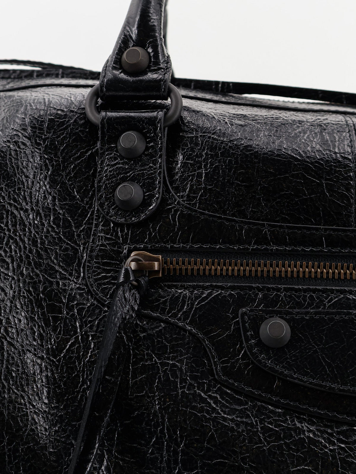 Balenciaga Le City Boston L Leather Handbag - Black