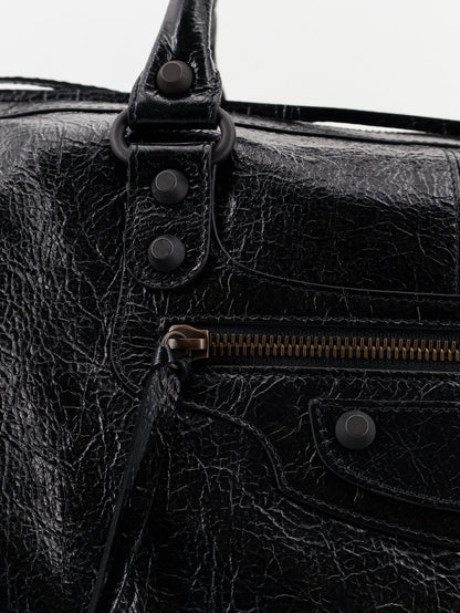 Balenciaga Le City Boston L Leather Handbag - Black