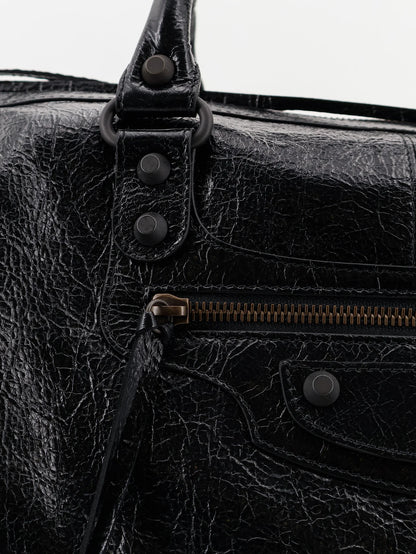BALENCIAGA - Le City Boston L Leather Handbag