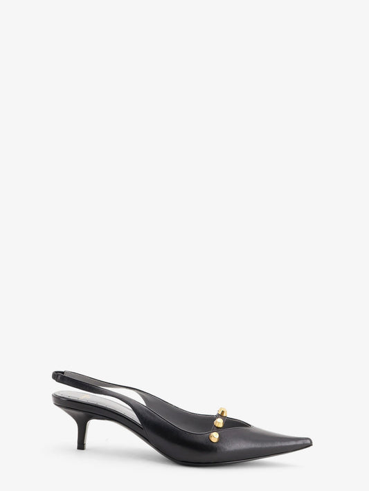Balenciaga Midnight City leather pumps with studs - Blackgold