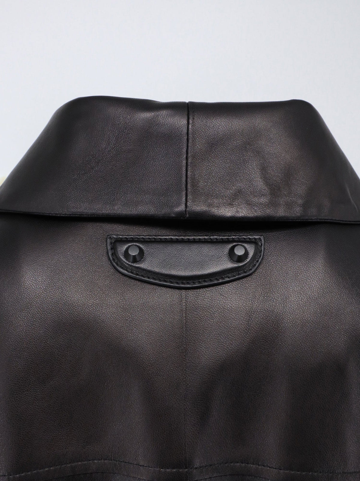 Balenciaga Leather jacket with Logo detail - Black
