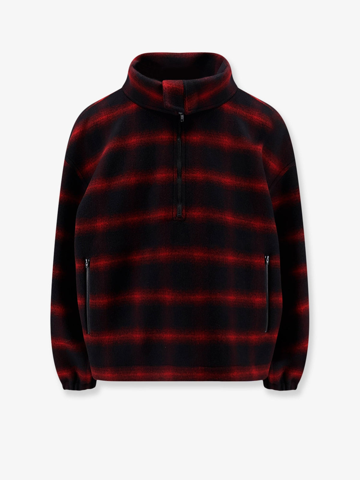 Balenciaga Slip-On madras wool jacket - Redblack