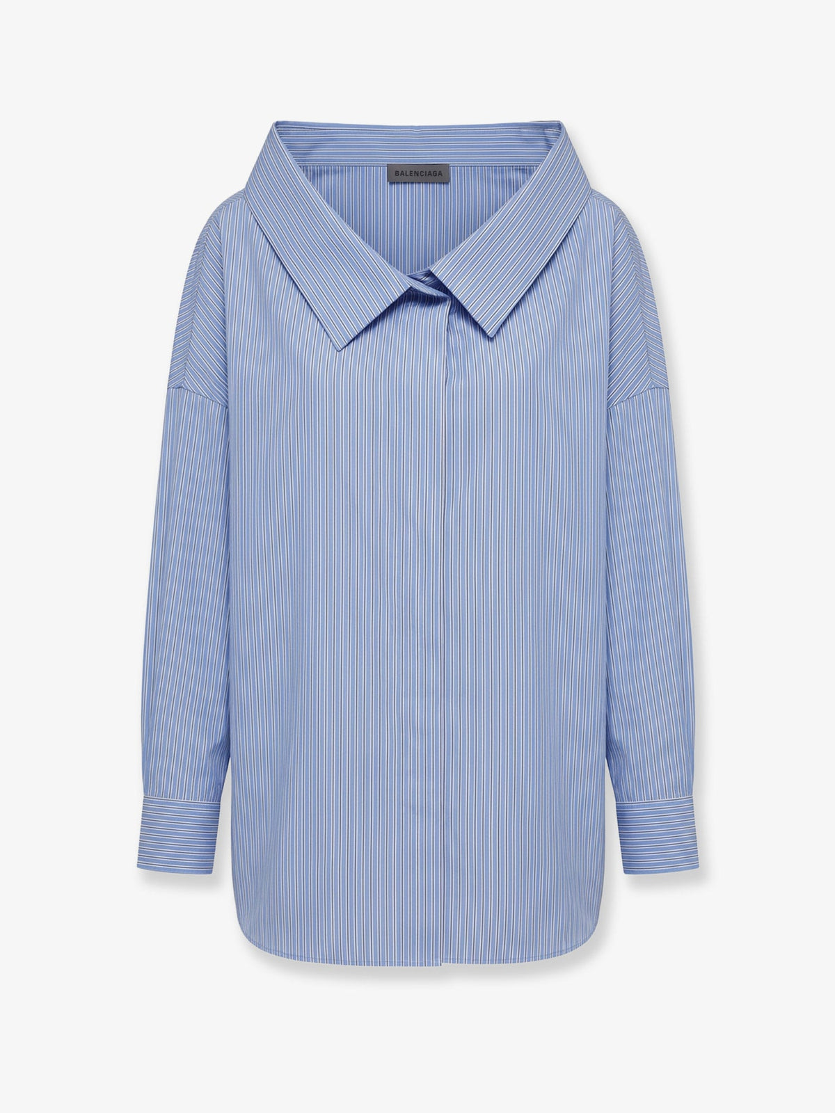 Balenciaga Oversized Cotton Stole shirt - Navy