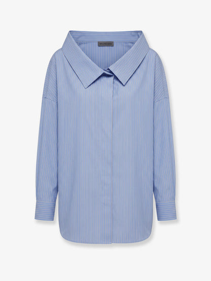 Balenciaga Oversized Cotton Stole shirt - Navy
