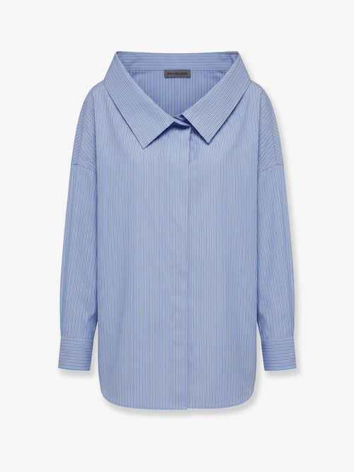 Balenciaga Oversized Cotton Stole shirt - Navy